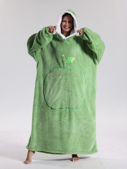Draagbare Hoodie Deken met Mouwen en Capuchon Warm Fleece voor Bank Bed TV Kijken Luieren Ontspannen