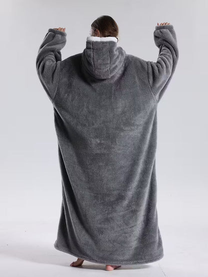Draagbare Hoodie Deken met Mouwen en Capuchon Warm Fleece voor Bank Bed TV Kijken Luieren Ontspannen
