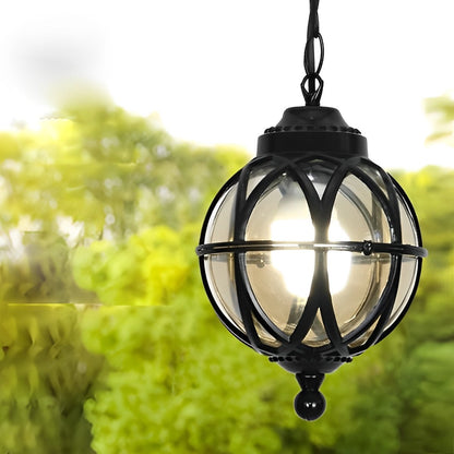 Buitenhanglamp Bol Aluminium Zwart E27 Tuin Retro Ronde Buitenlamp Ketting Verstelbaar Veranda Balkon Buitenverlichting Lantaarn