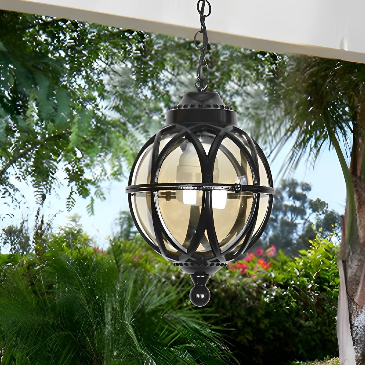 Buitenhanglamp Bol Aluminium Zwart E27 Tuin Retro Ronde Buitenlamp Ketting Verstelbaar Veranda Balkon Buitenverlichting Lantaarn