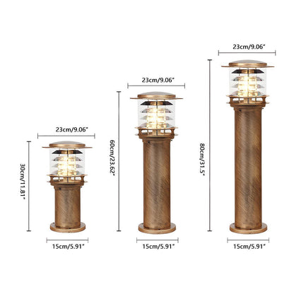 Moderne Waterdichte Buitenlamp Paal Cilinder Led Tuinverlichting IP65 Voor Oprit Pad En Terras