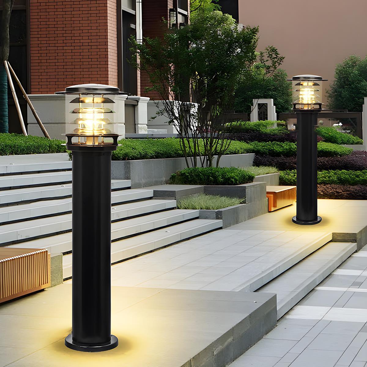 Moderne Waterdichte Buitenlamp Paal Cilinder Led Tuinverlichting IP65 Voor Oprit Pad En Terras