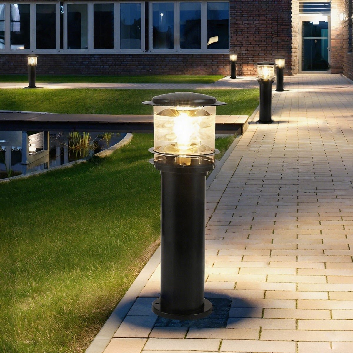 Moderne Waterdichte Buitenlamp Paal Cilinder Led Tuinverlichting IP65 Voor Oprit Pad En Terras