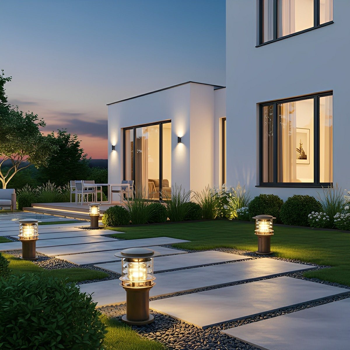 Moderne Waterdichte Buitenlamp Paal Cilinder Led Tuinverlichting IP65 Voor Oprit Pad En Terras