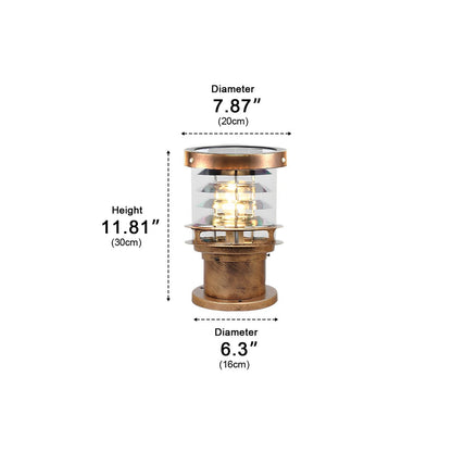 Moderne Waterdichte Buitenlamp Paal Cilinder Led Tuinverlichting IP65 Voor Oprit Pad En Terras