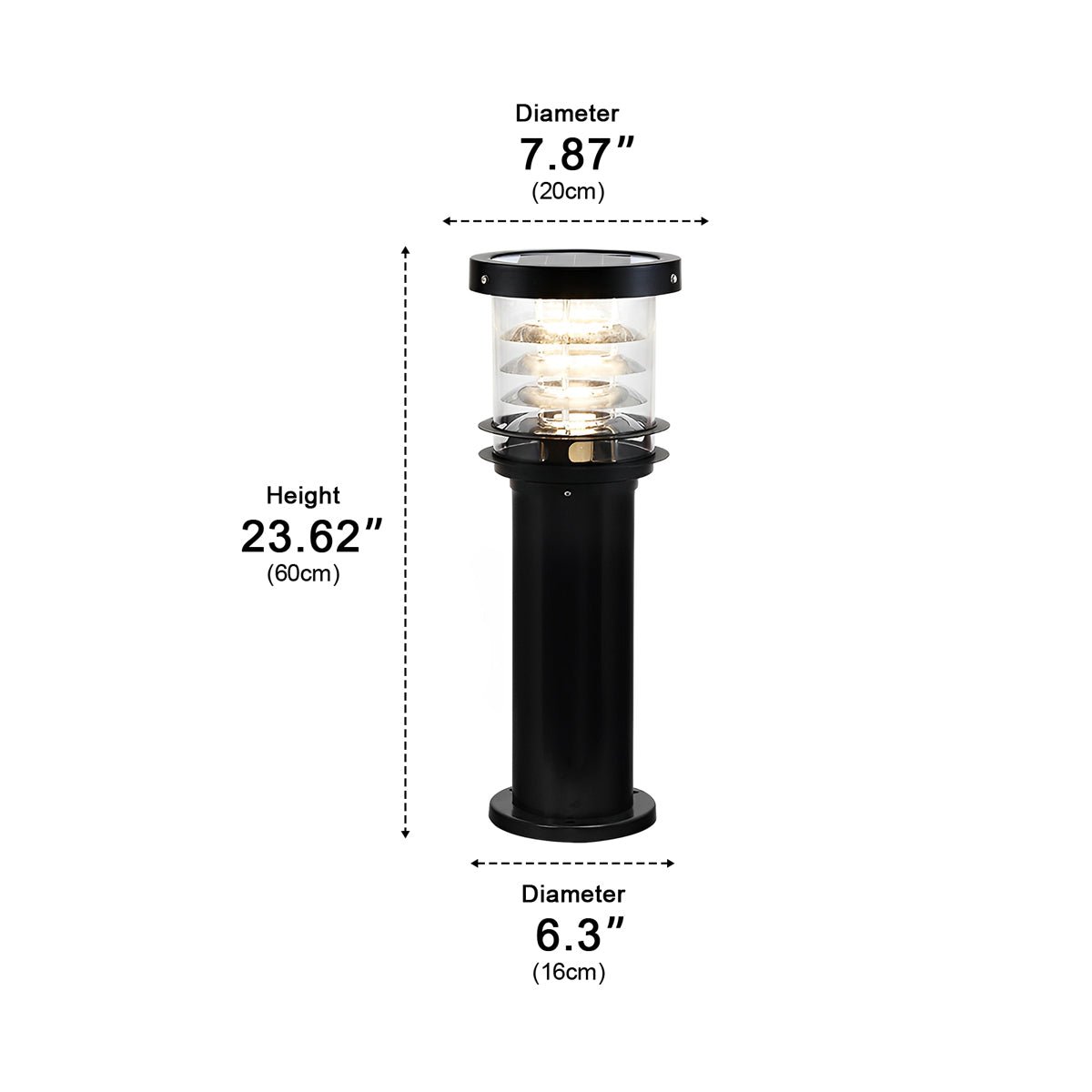 Moderne Waterdichte Buitenlamp Paal Cilinder Led Tuinverlichting IP65 Voor Oprit Pad En Terras