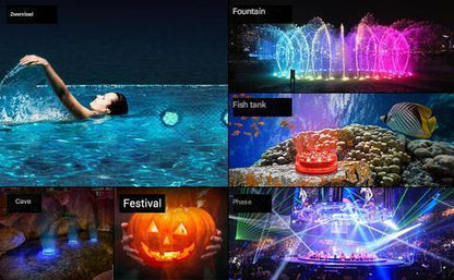 Onderwater LED Lamp IP68 Waterdicht met Afstandsbediening 16 Kleuren voor Zwembad Vijver Fontein Aquarium