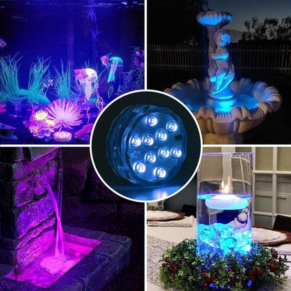 Onderwater LED Lamp IP68 Waterdicht met Afstandsbediening 16 Kleuren voor Zwembad Vijver Fontein Aquarium