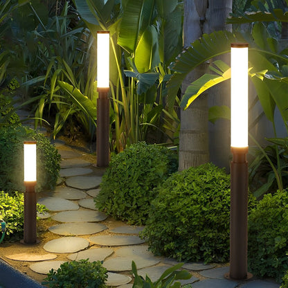 Tuinpaal Lamp Aluminium Zwart 6W IP55 Tuin Pad Verlichting Staande Buitenlamp Sokkel Paalverlichting Oprijlaan Binnenhof