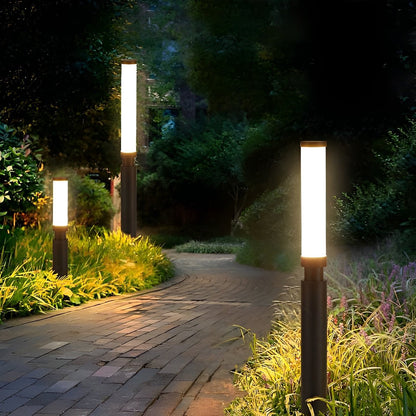 Tuinpaal Lamp Aluminium Zwart 6W IP55 Tuin Pad Verlichting Staande Buitenlamp Sokkel Paalverlichting Oprijlaan Binnenhof
