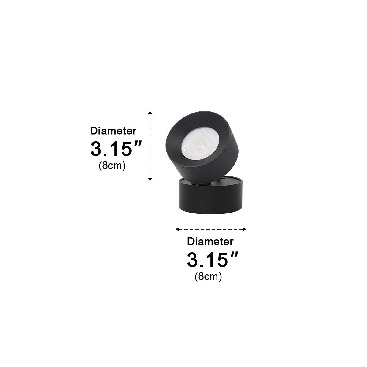 Buiten LED Wandspot Aluminium Zwart 360° Draaibaar IP65 Gevel Tuin Opbouwspot Verstelbaar Buitenlamp Porch Veranda