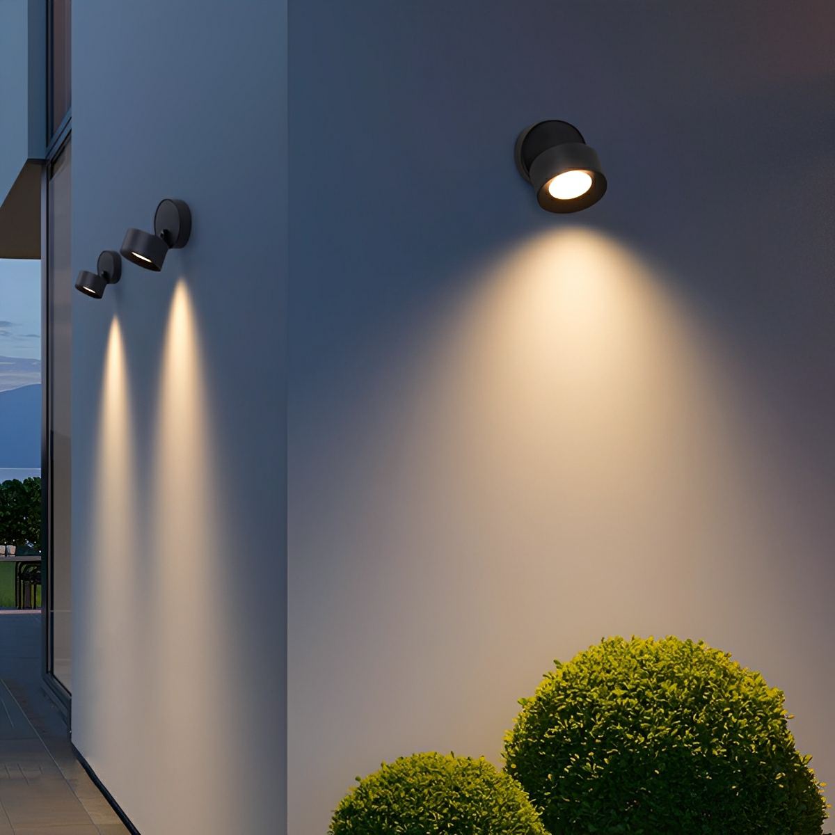 Buiten LED Wandspot Aluminium Zwart 360° Draaibaar IP65 Gevel Tuin Opbouwspot Verstelbaar Buitenlamp Porch Veranda