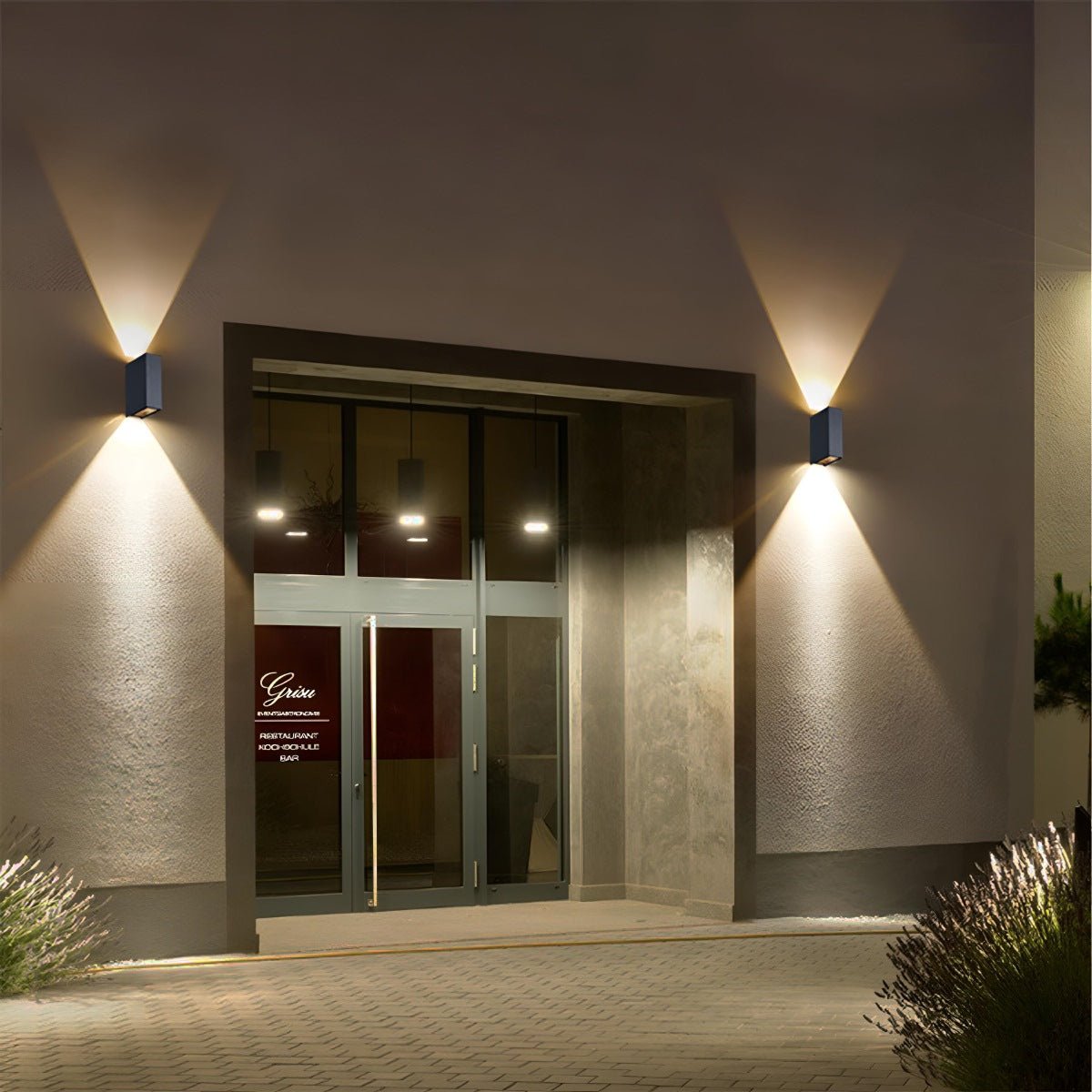 Buitenwandlamp LED Up Down Aluminium Zwart IP65 Gevel Terras Veranda Warmwit 3000K Wandspot Buitenverlichting Modern Sfeerlamp