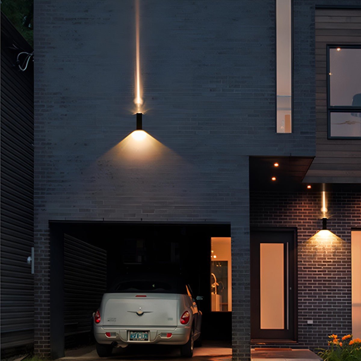 Buitenwandlamp LED Up Down Aluminium Zwart IP65 Gevel Terras Veranda Warmwit 3000K Wandspot Buitenverlichting Modern Sfeerlamp