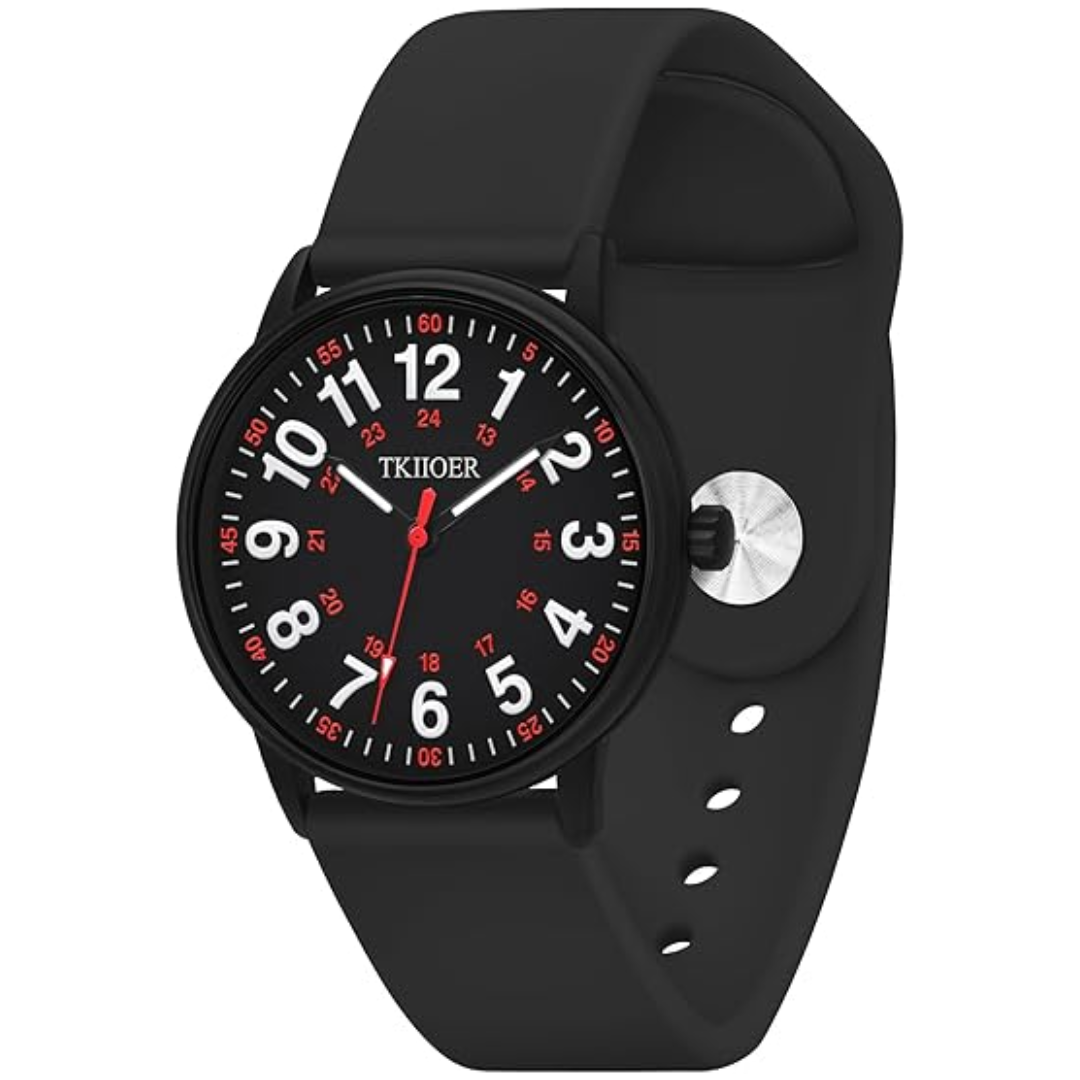 Waterdicht Verpleegkundige Horloge met Clip – 12/24-uurs Tijdweergave en Lichtgevende Wijzerplaat
