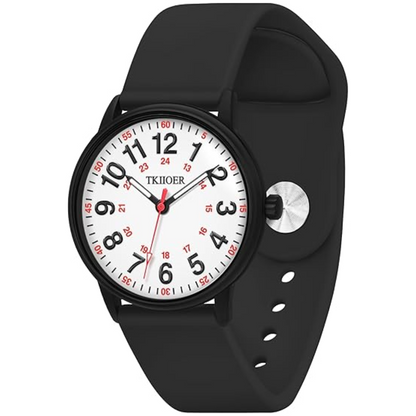 Waterdicht Verpleegkundige Horloge met Clip – 12/24-uurs Tijdweergave en Lichtgevende Wijzerplaat