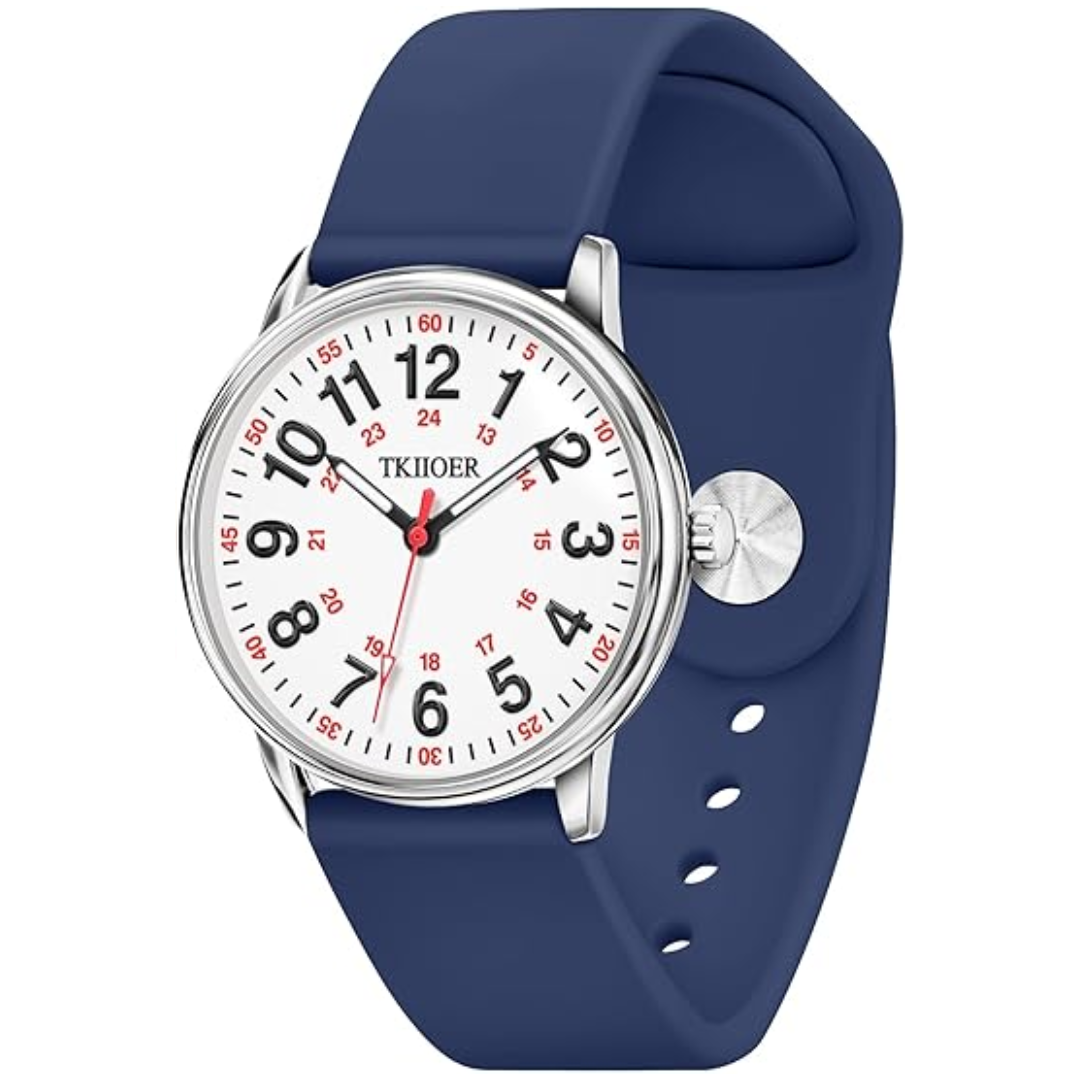 Waterdicht Verpleegkundige Horloge met Clip – 12/24-uurs Tijdweergave en Lichtgevende Wijzerplaat