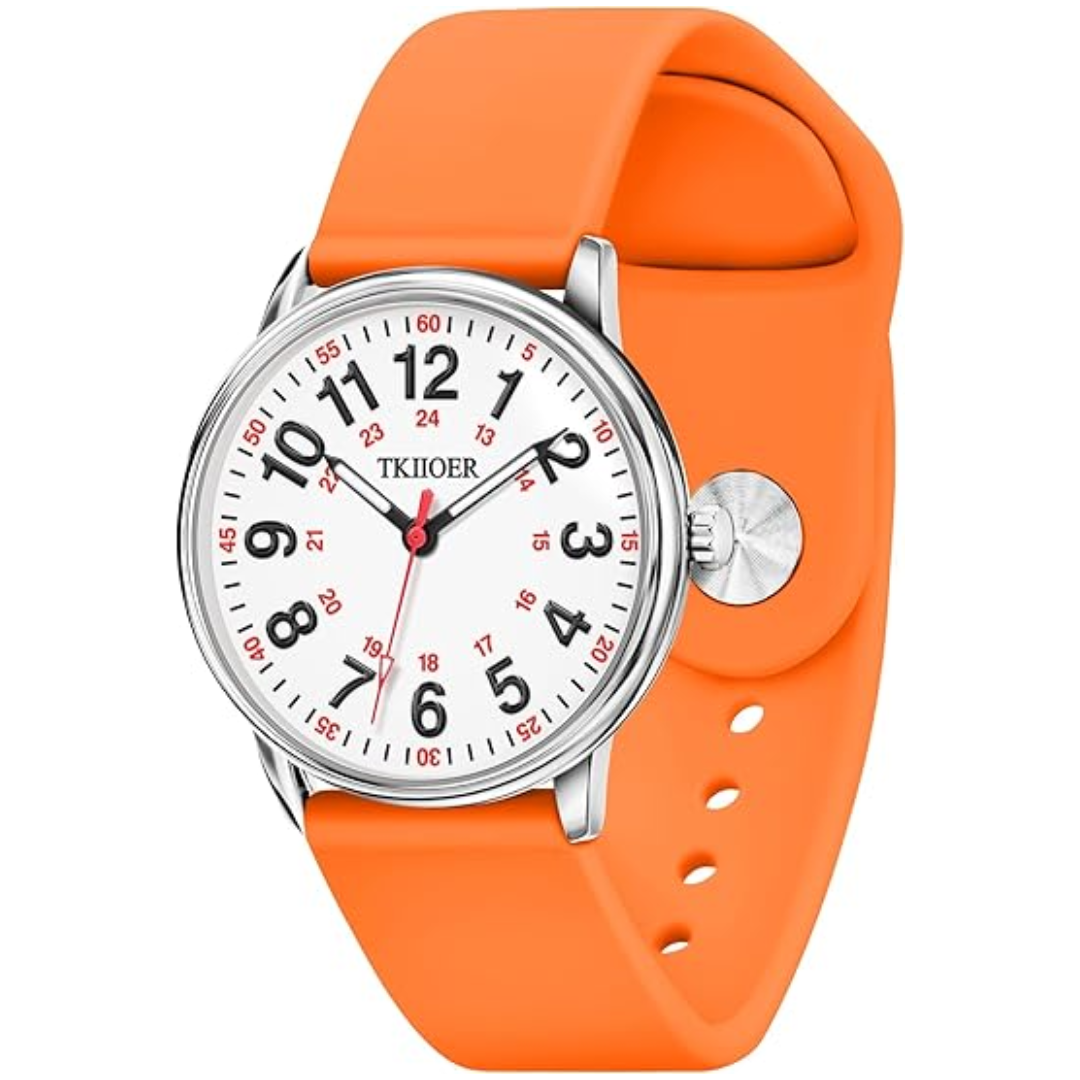 Waterdicht Verpleegkundige Horloge met Clip – 12/24-uurs Tijdweergave en Lichtgevende Wijzerplaat