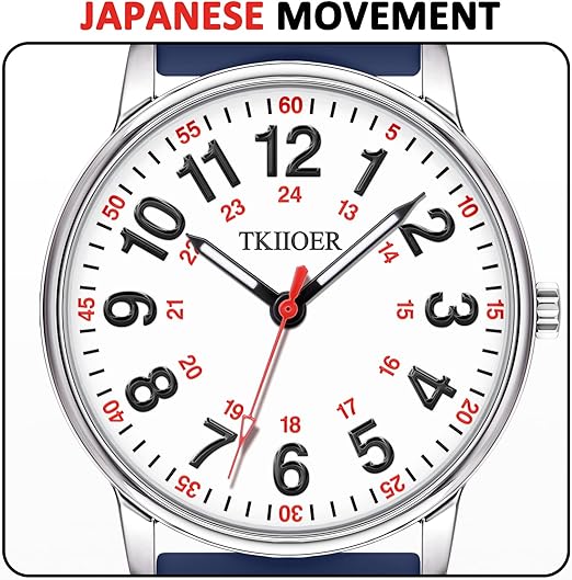 Waterdicht Verpleegkundige Horloge met Clip – 12/24-uurs Tijdweergave en Lichtgevende Wijzerplaat