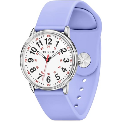 Waterdicht Verpleegkundige Horloge met Clip – 12/24-uurs Tijdweergave en Lichtgevende Wijzerplaat