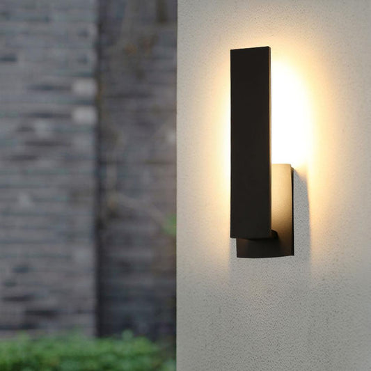 Buitenwandlamp LED Aluminium Zwart Rechthoek IP54 Gevel Voordeur Terras 8W 12W Warmwit 3000K Wandlamp Buiten Modern Minimalistische