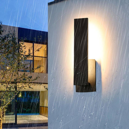 Buitenwandlamp LED Aluminium Zwart Rechthoek IP54 Gevel Voordeur Terras 8W 12W Warmwit 3000K Wandlamp Buiten Modern Minimalistische