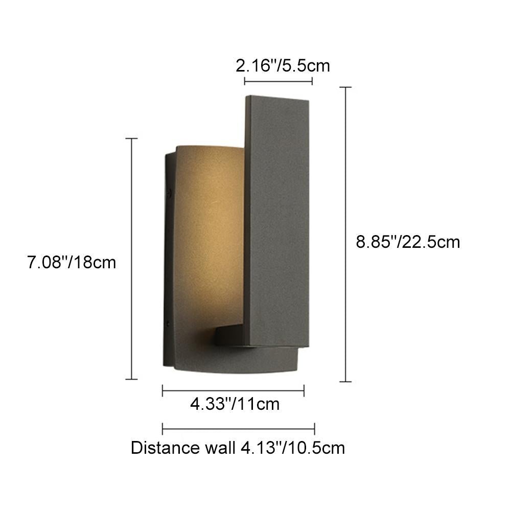 Buitenwandlamp LED Aluminium Zwart Rechthoek IP54 Gevel Voordeur Terras 8W 12W Warmwit 3000K Wandlamp Buiten Modern Minimalistische