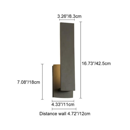 Buitenwandlamp LED Aluminium Zwart Rechthoek IP54 Gevel Voordeur Terras 8W 12W Warmwit 3000K Wandlamp Buiten Modern Minimalistische