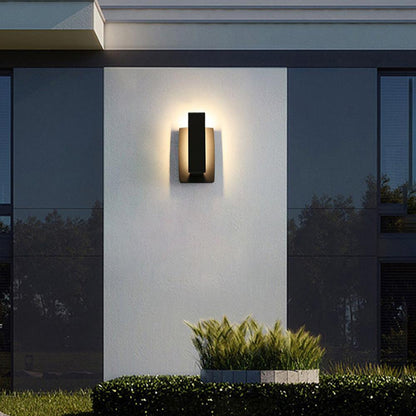 Buitenwandlamp LED Aluminium Zwart Rechthoek IP54 Gevel Voordeur Terras 8W 12W Warmwit 3000K Wandlamp Buiten Modern Minimalistische