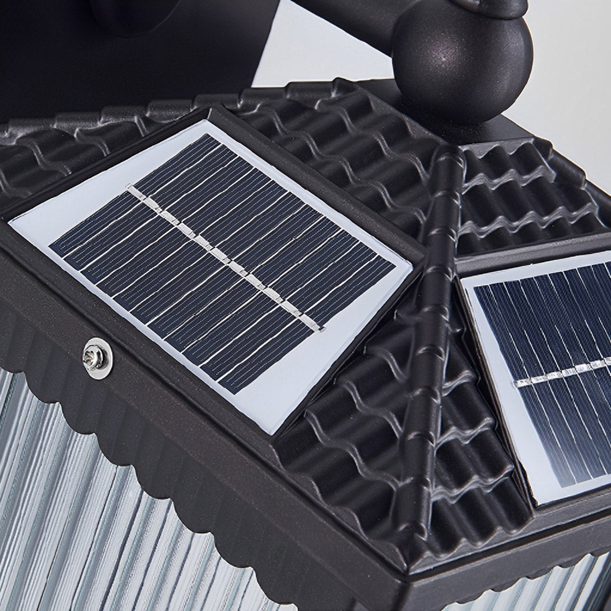 Buitenwandlamp Solar Aluminium Geribbeld Glas Koffiebruin IP55 Gevel Veranda Tuin Retro Wandlamp Buiten Lantaarn Villa
