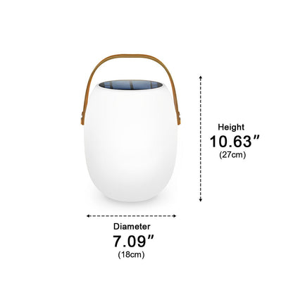 Tafellamp Buiten Draagbaar Solar LED Wit Tuin Terras PE Hengsel Warmwit 3000K Oplaadbaar Lantaarn Sfeerverlichting Camping Balkon