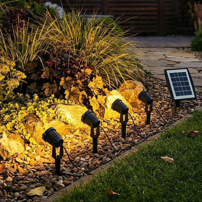 Tuinspot Zonne-energie LED 3W Zwart IP65 Tuin Gazon Prikspot Oprit Boomverlichting Buitenspot Solar