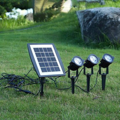 Tuinspot Zonne-energie LED 3W Zwart IP65 Tuin Gazon Prikspot Oprit Boomverlichting Buitenspot Solar