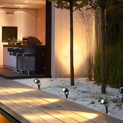 Tuinspot Zonne-energie LED 3W Zwart IP65 Tuin Gazon Prikspot Oprit Boomverlichting Buitenspot Solar
