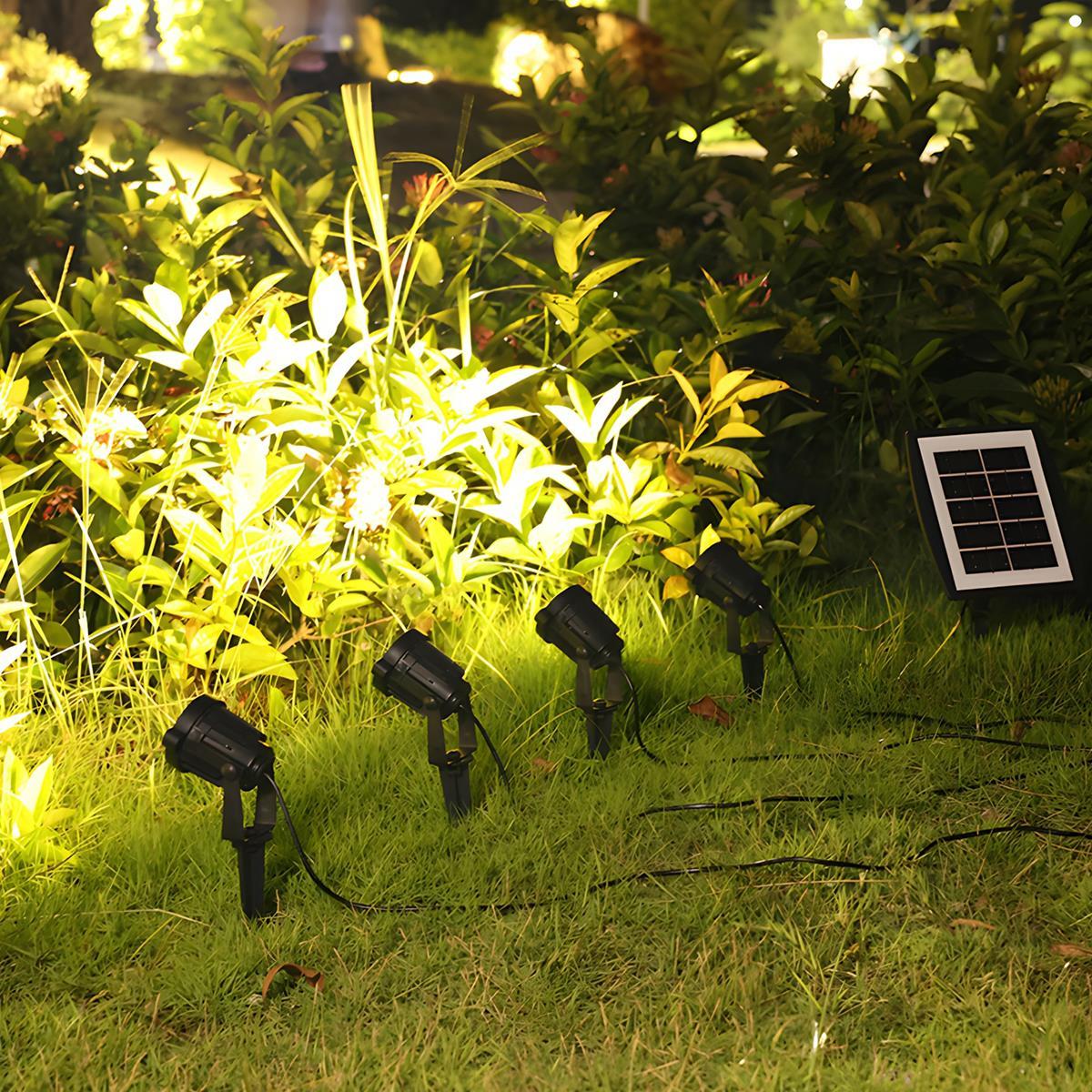 Tuinspot Zonne-energie LED 3W Zwart IP65 Tuin Gazon Prikspot Oprit Boomverlichting Buitenspot Solar