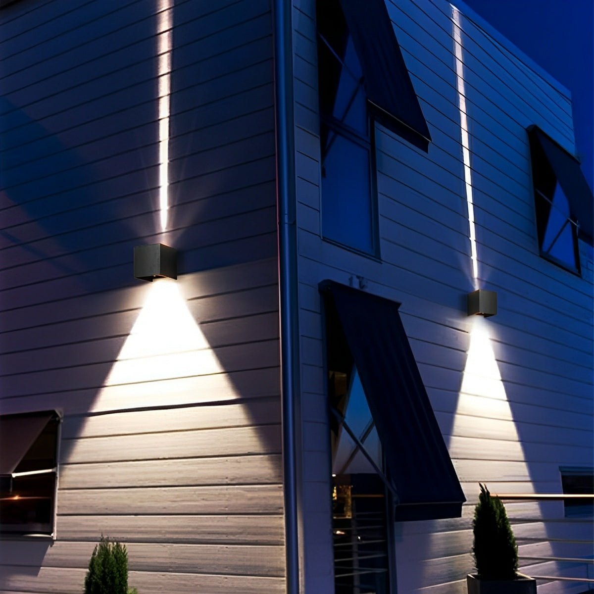 Buiten LED Wandlamp Kubus Aluminium Zwart 12W IP65 Op-en-Neer Verlichting Gevel Opbouw Tuinverlichting Buitenwandlamp Modern Minimalistisch