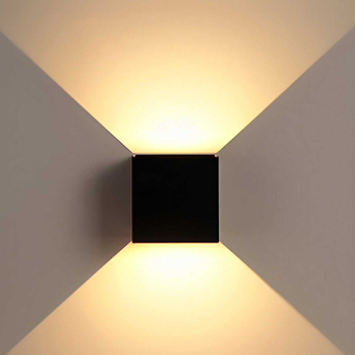 Buiten LED Wandlamp Kubus Aluminium Zwart 12W IP65 Op-en-Neer Verlichting Gevel Opbouw Tuinverlichting Buitenwandlamp Modern Minimalistisch