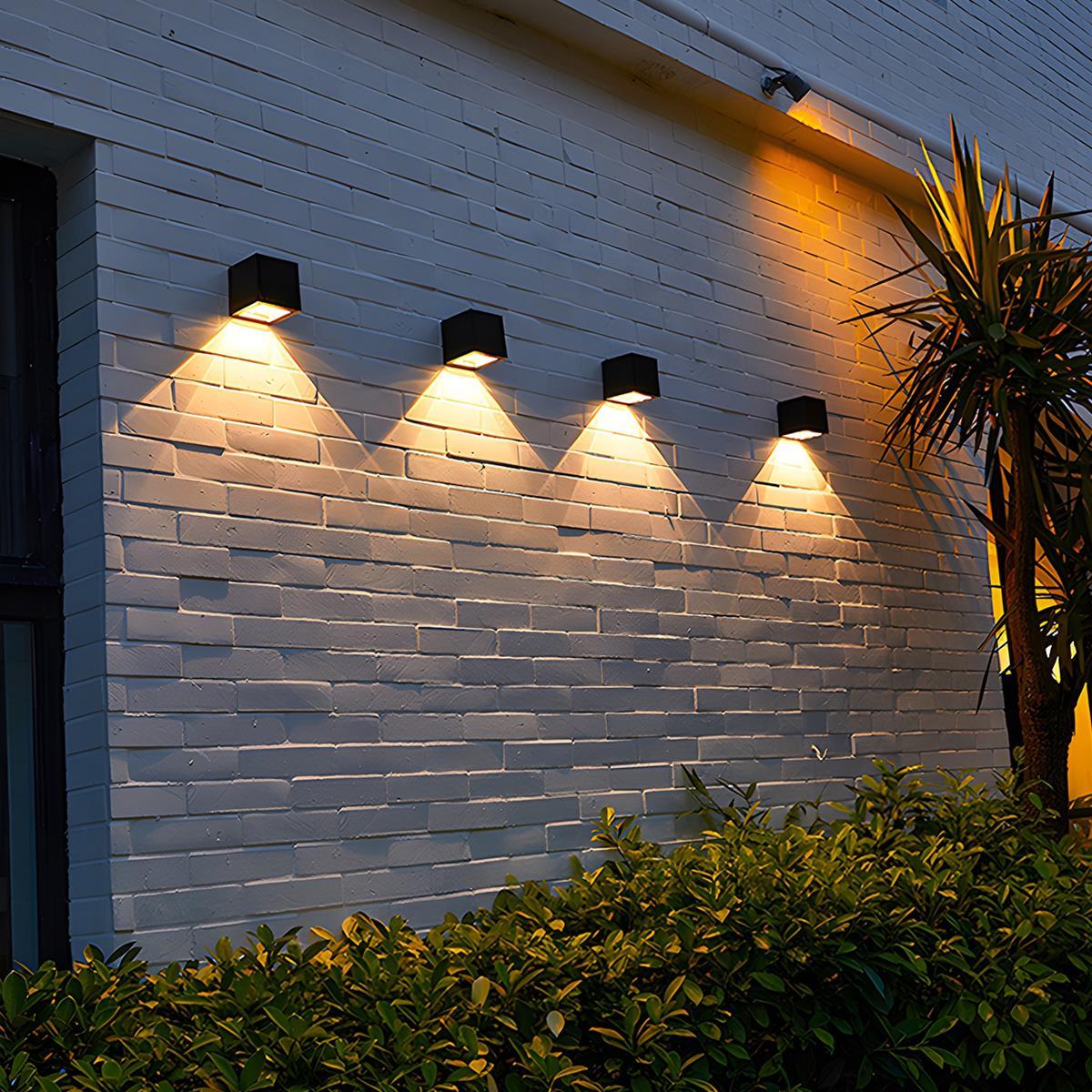 Buiten LED Wandlamp Kubus Aluminium Zwart 12W IP65 Op-en-Neer Verlichting Gevel Opbouw Tuinverlichting Buitenwandlamp Modern Minimalistisch