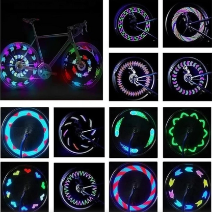 RGB Fietswiel Spaakverlichting 32 LED Patronen Zichtbaarheid Veiligheid Fietsverlichting Wielverlichting
