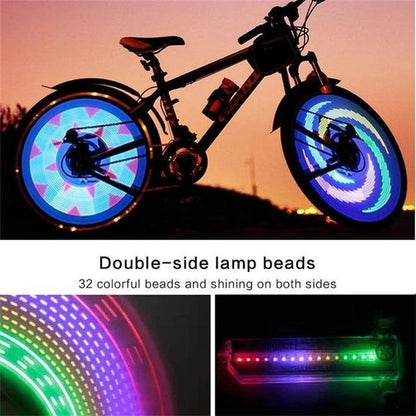RGB Fietswiel Spaakverlichting 32 LED Patronen Zichtbaarheid Veiligheid Fietsverlichting Wielverlichting