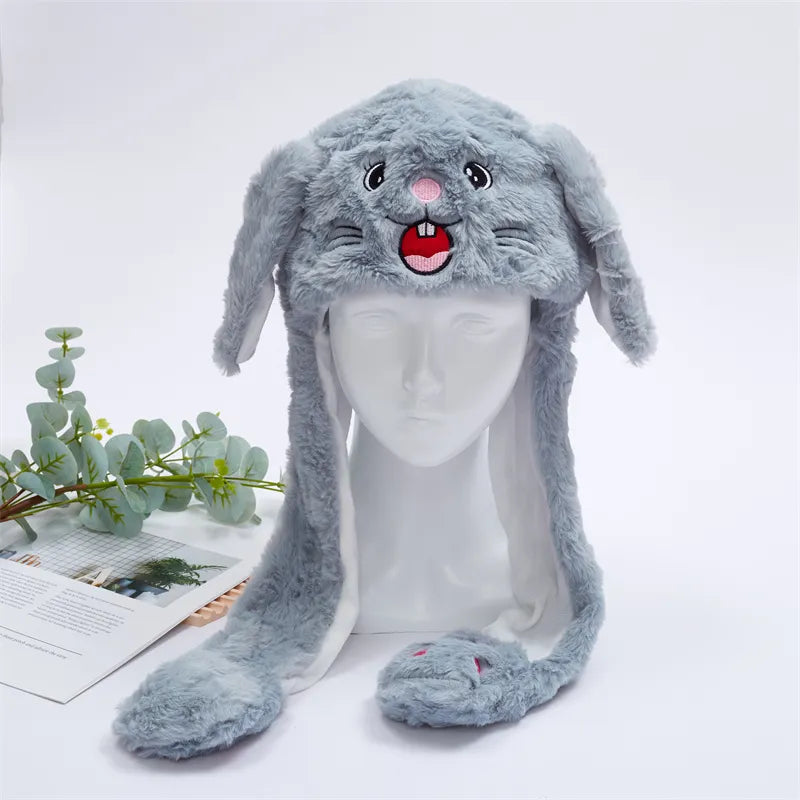 Interactieve Pluche Muts met Bewegende Oren – Zachte Hoofdbedekking voor Feest Cosplay en Verkleedpartij