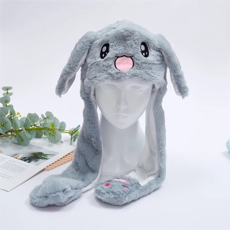 Interactieve Pluche Muts met Bewegende Oren – Zachte Hoofdbedekking voor Feest Cosplay en Verkleedpartij