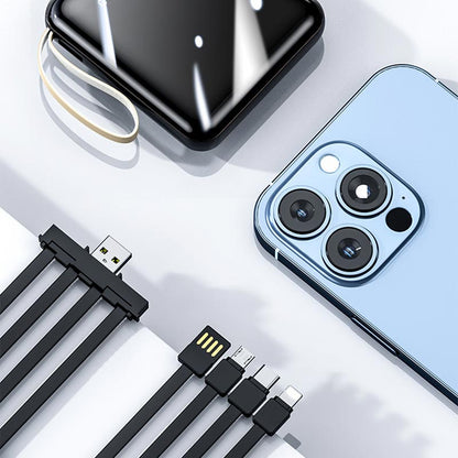 Compacte Powerbank 20000mAh Geïntegreerde Kabels LED Display Snelladen Draagbaar Mobiel Opladen Onderweg