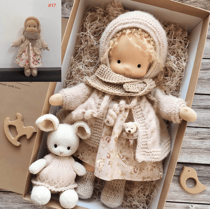 Handgemaakte Knuffelpop 35cm Zachte Vulling Katoenen Jersey Fantasiespel Creatief Speelgoed Kinderen Vanaf 2 Jaar