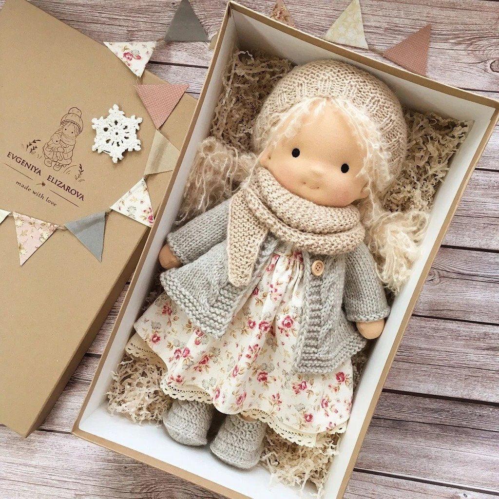 Handgemaakte Knuffelpop 35cm Zachte Vulling Katoenen Jersey Fantasiespel Creatief Speelgoed Kinderen Vanaf 2 Jaar