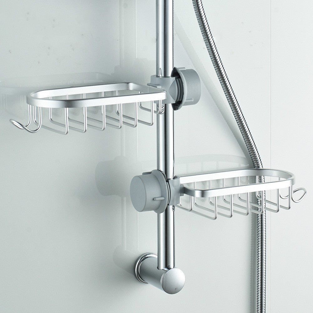 Hangend Zeepbakje Aluminium Doucherek met Sneldrogende Drainfunctie Badkamer Opbergoplossing Wandmontage
