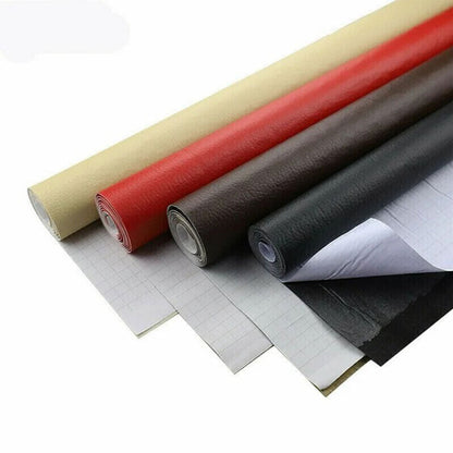 Zelfklevende Leerreparatietape voor Meubels en Auto Herstelfolie Scheurfix 20x30cm tot 50x137cm Knipbaar