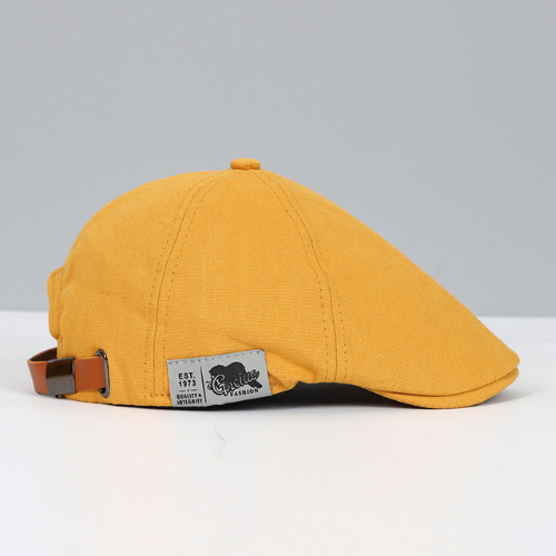 Platte Pet met Verstelbare Band Heren Klassiek Design Comfortabel Dagelijks Gebruik Vintage Stijl Casual