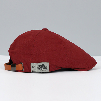 Platte Pet met Verstelbare Band Heren Klassiek Design Comfortabel Dagelijks Gebruik Vintage Stijl Casual