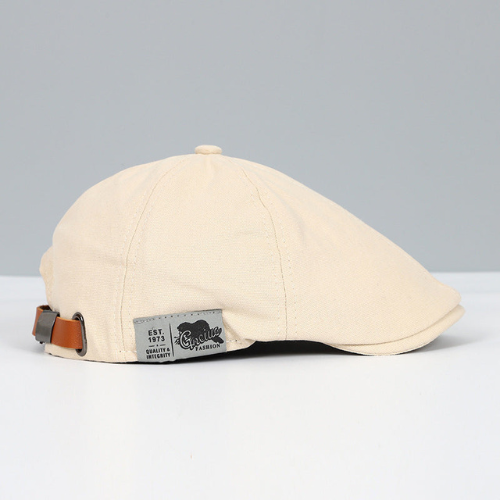 Platte Pet met Verstelbare Band Heren Klassiek Design Comfortabel Dagelijks Gebruik Vintage Stijl Casual
